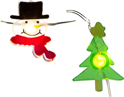 Produktbild von LED Tanne Lichterkette Tannenbaum Schneemann 20 LEDs Weihnachtsdeko