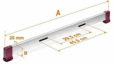 Imagen del producto de Estabilizador de cuerda Krause, 61,5 x 20 x 800 mm, rango de ajuste (305-445 mm)