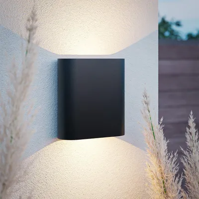 Produktbild von hoftronic LED-Wandleuchte 11W 3000K IP65 Schwarz Up & Down-Licht