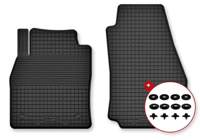 Productafbeelding van Rubberen voormatten voor Volvo C70 II 2005-2013 (coupé) – 2-delig, zwart, op maat – Wielganizator Semi-Universal
