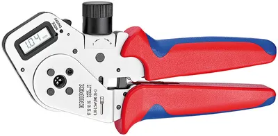 Zdjęcie produktu dla KNIPEX 97 52 63 DG Szczypce zaciskowe z czterema bolcami do styków toczonych z tulejkami wieloskładnikowymi chromowane 195 mm