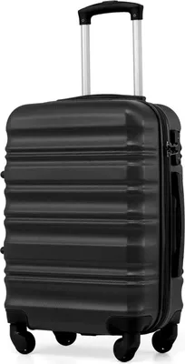 Image de COOLIFE Valise rigide Trolley Valise à roulettes Serrure TSA 4 roulettes Noir