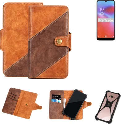 Produktbild von K-S-Trade Handy-Hülle Schutz-Hülle Bookstyle Case Wallet-Case kompatibel mit Vodafone Smart V10 Handy Cover Bumper Kantenschutz Smartphone