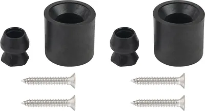 Imagen del producto de Kit de sujetadores para puertas de remolque, juego de 2, parachoques de goma de perfil bajo que se adapta a remolques y vehículos recreativos