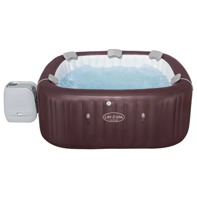 Produktbild von Bestway® LAY-Z-SPA® Energiespar-Whirlpool Maldives HydroJet Pro™ mit App-Steuerung, für 7 Personen 201 x 201 x 80 cm, Mahagoni