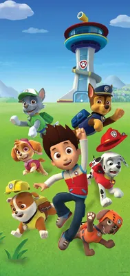 Produktbild von Sanders & Sanders Poster PAW Patrol Grün, Blau und Rot - 600777 - 90 x 202 cm
