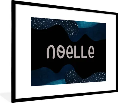Produktbild von MuchoWow® Gerahmtes Poster Noelle - Pastell - Mädchen 80x60 cm - Poster mit Schwarzem Bilderrahmen Wandposter Rahmen Foto Bilder - Schlafzimmer-Dekorationen - Fotoposter