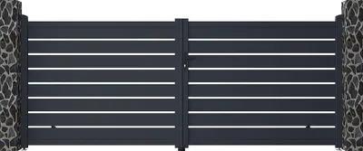 Produktbild von Elektrisches Aluminium-Drehtor 397 x 166 cm hoch PRIMO anthrazit
