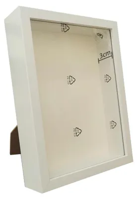 Image de Cadre d'affichage, profondeur 3 cm, vitrine en bois, cadre blanc