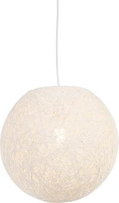 Zdjęcie produktu dla QAZQA - Nowoczesna lampa wisząca I stół jadalny I jadalnia I lampa wisząca I lampa wisząca I lampa wisząca I lampa wisząca I lampa wisząca I lampa wisząca I lampa w stylu country biała kula 35cm - Corda I salon I sypialnia - Pa