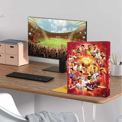 Produktbild von Fußball-Adventskalender 2024, WM-Adventskalender 2024, 24-Tage-Weihnachts-Countdown-Kalender enthält 24 Basketball-Accessoires für Fans.
