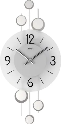 Produktbild von AMS Quarz-Wanduhr, Quarzwerk, 23x47x5cm, 9388