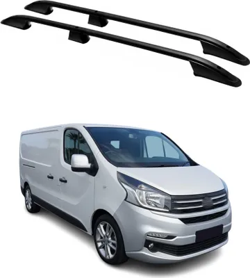 Image de Barres de toit longitudinales pour Fiat Talento 2016-2024 L2 Long Aluminium Noir