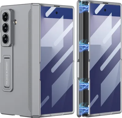 Obrázek produktu pro Pouzdro na Samsung Galaxy Z Fold 8 Ultra, Magnetické ochranou pantu, All-Inclusive kryt s ochranou displeje a stojánkem Šedá