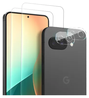 Produktbild von 2x Display + Kamera Glas für Google Pixel 9a Panzerfolie Displayglas Kameraglas 9H Schutzglas