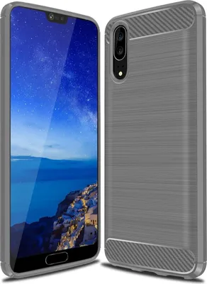 Produktbild von Hülle für Huawei P20 5.8 Zoll TPU Cover Robuste Schutzhülle Dünn aus weichem flexiblem Material Slim Grau