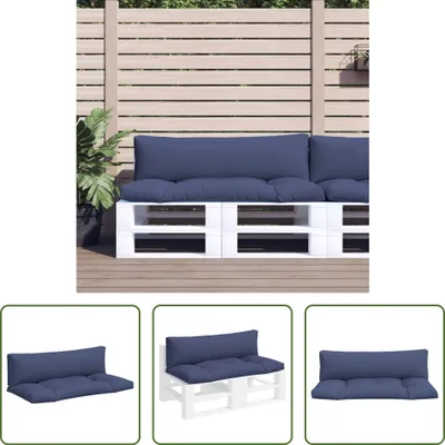 Produktbild von The Living Store Palettenkissen 2 Stk. Marineblau Oxford-Gewebe