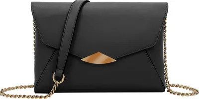 Produktbild von Gallantry, Abendclutch mit abnehmbarer Kette und Druckknopfverschluss, Schwarz
