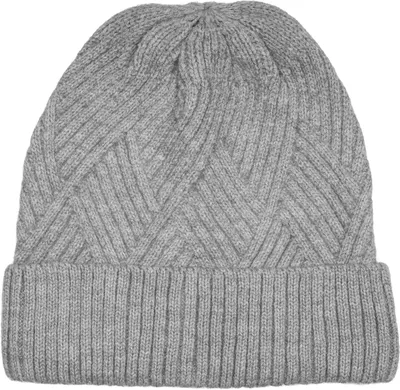 Produktbild von styleBREAKER Damen Strickmütze mit Rautenförmigem Rippmuster und breitem Umschlag, Feinstrick Mütze, Strick Beanie 04024192