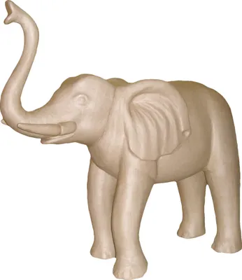 Produktbild von Décopatch Pappmaché, braun, Elefant 100cm - Kartonbraun XLA02O
