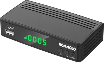Produktbild von i-ZAP GOMMOLO, Kabel, HD, DVB-T, DVB-T2, 10 Bit, HEVC, Schwarz