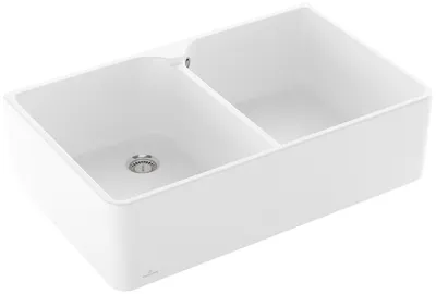 Produktbild von Villeroy & Boch VB Spülstein 80 X Spülstein Doppelbecken 638001 795x500mm StoneWhite CeramicPlus