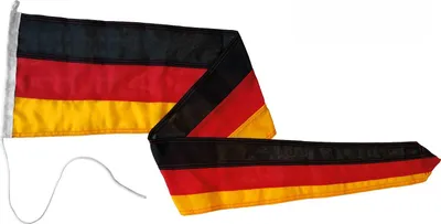 Produktbild von FLAGLY Premium Langwimpel Deutschland 30 x 300 cm - 160g/m² Stoffgewicht, robustes und witterungsbeständiges Schiffsflaggentuch - Wimpel Deutschland