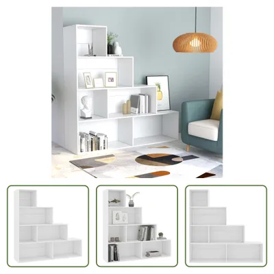 Produktbild von The Living Store Bücherregal/Raumteiler Weiß 155x24x160 cm Holzwerkstoff