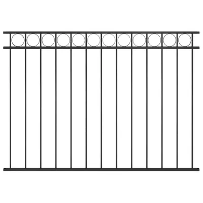 Obrázok produktu pre The Living Store plotový panel oceľový 1,7x1,2 m čierny