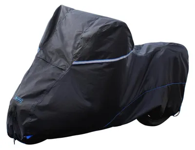 Zdjęcie produktu dla Plandeka ochronna na motocykl, materiał Oxford 420D, wodoodporna, do użytku zewnętrznego, wymiary: 220x90x115 cm