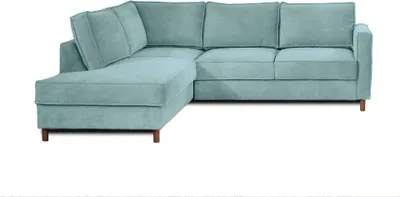 Image de Lisa Design Jake - canapé d'angle gauche - convertible - 5 places - en velours côtelé , Bleu