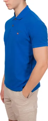 Produktbild von Herren Kurzarm-Poloshirt Blau - Regular Fit mit Druck & Stickerei