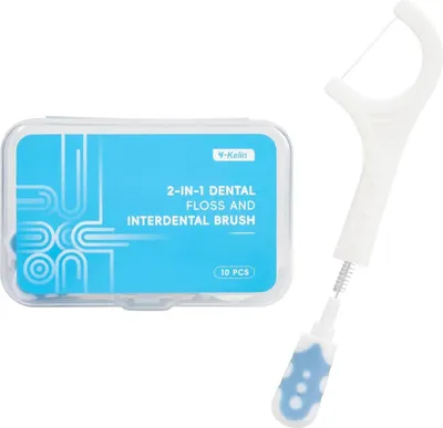 Image de Fil dentaire Brosse interdentaire 2en1 10 pièces Voyage Maison Bureau Restaurant