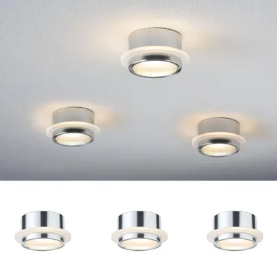 Productafbeelding van Paulmann Étoile Lampes Encastrées Set Pas Rond LED 3x1W Chaude 3VA 45mm Alu /