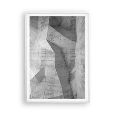Produktbild von Gerahmtes Poster - Weißer Rahmen - Beton Wand Grau - 70x100 cm - Wand Bild - Wanddeko - Wandbilder - Kunstposter - Wandposter - Bilderrahmen - Bilder - Kunstdruck - Wandbild - P2WPA70x100-4183