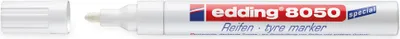 A white marker pen with a red and blue logo and text.