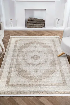 Produktbild von Conceptum Hypnose, Nazende Nz008, Teppich (300 x 300), Beige, 60 % POLYPROPYLEN / %40 % POLYESTER, 300 x 300 cm