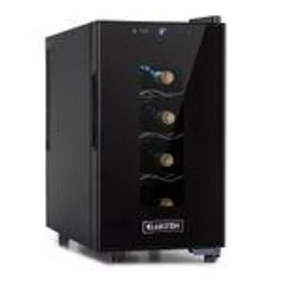 Produktbild von Klarstein Weinkühlschrank, Getränkekühlschrank Schmal, 1 Zone Kühlschrank mit Glastür, Getränkekühlschränke Freistehend, Weinkühlschrank Klein, Weinkühlschränke mit UV-Schutz, 11-18°C, 8 Flaschen