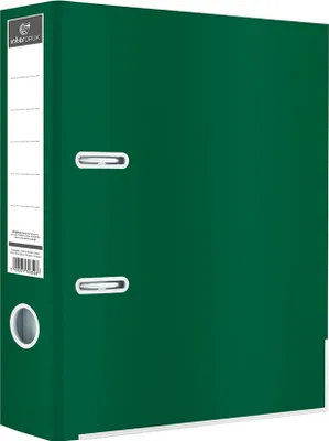 Imagen del producto de Carpeta Interdruk, formato A4, 50 mm de grosor, color verde oscuro brillante