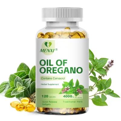 Image de Oil of Oregano 4000mg + Carvacrol (120 capsules) Complément alimentaire, digestion, système immunitaire, articulations, os
