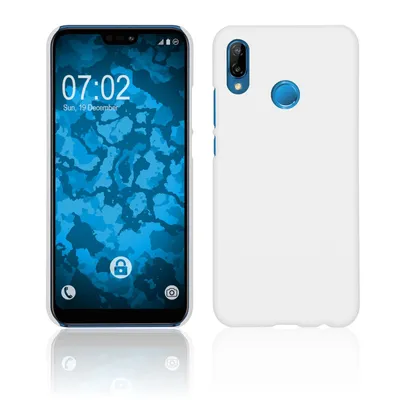 Produktbild von PhoneNatic Case kompatibel mit Huawei P20 Lite - Hülle weiß gummiert Hard-case Cover