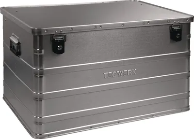 Image de Caisse en aluminium L790xl560xH475mm 184 l avec fermeture à clapet et serrure à cylindre