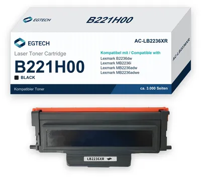 Produktbild von Toner kompatibel mit Lexmark B222H00 B2236dw MB2236i MB2236adw MB2236adwe