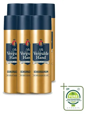 Obrázek produktu pro 6 kusů pěny na holení De Vergulde Hand, objem 250 ml, velkopack