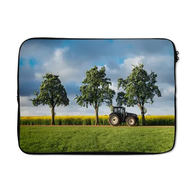 Produktbild von MuchoWow® Laptop Hülle 13 Zoll Traktor - Baum - Blumen Laptoptasche - Laptophülle - Sleeve - Rundumschutz