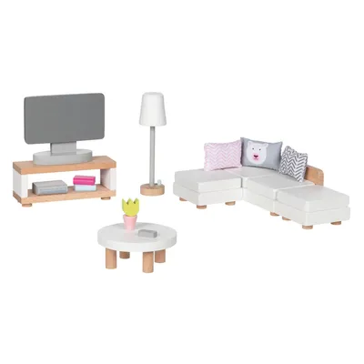 Image de Goki Meubles de poupées en bois Salle de séjour, 15 pcs.