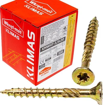 Produktbild von Holzbauschrauben KMWHT 3,5x30 mm Senkkopf Torx Zimmererschrauben 500 Stück