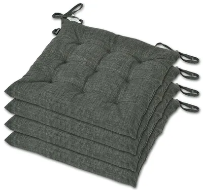 Produktbild von AMPO Sitzkissen Stuhlauflage Stuhlkissen Auflage 4er Set Kissen Sitzpolster 36x36 cm