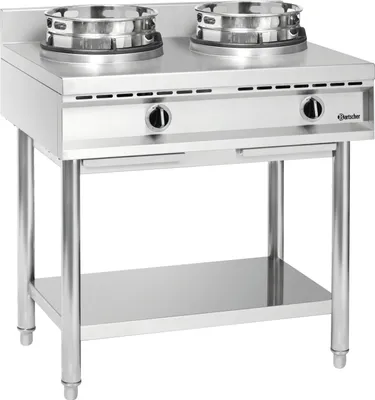 Produktbild von Bartscher Wokherd GWH2, 2-flammig, Gas, Standgerät, 900x960x600 mm (BxHxT)