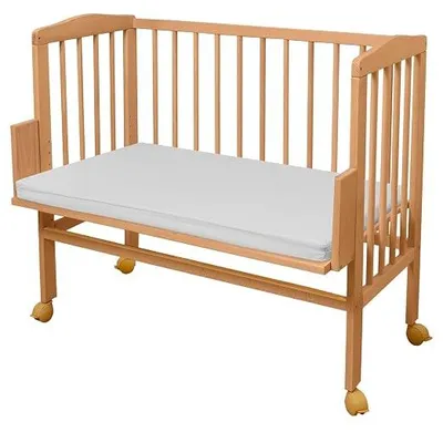Imagen del producto de Cama nido Silecomplaza con colchón, con altura ajustable, madera natural sin tratar. Amplia superficie de descanso: 90x55 cm